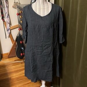 Flax gray Sheath Dress with Bell elbow Sleeves p